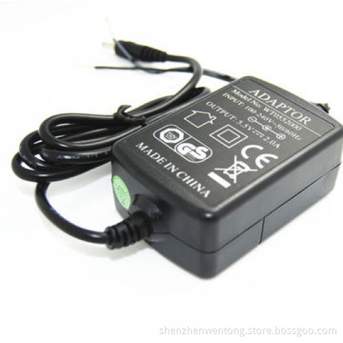 100-240V AC Input 5.5V DC 2A Output Regulated Power Adapter for ADSL Modem, 5.5 * 2.1 Jack